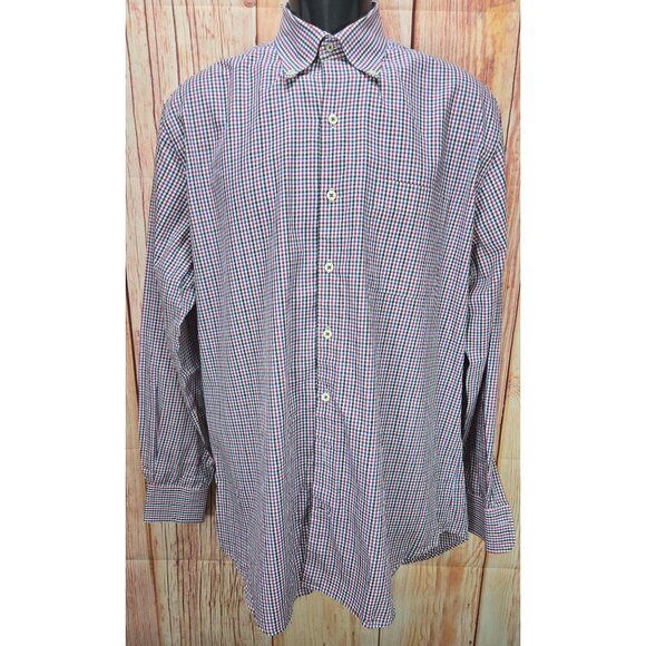 Peter Millar Mens Multicolor Check Dress Shirt Large - Picture 1 of 6